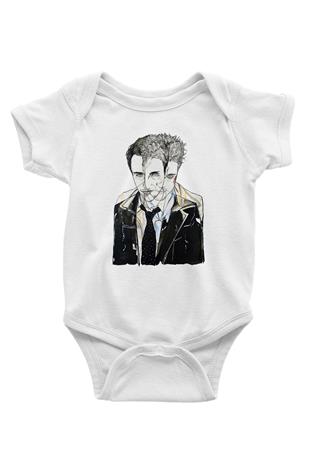Fight Club (Tyler Durden) Baskılı Beyaz Unisex Bebek Body - Zıbın