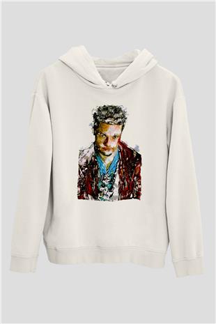 Fight Club (Tyler Durden) Baskılı Beyaz Unisex Hoodie
