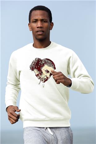 Fight Club (Tyler Durden) Baskılı Beyaz Unisex Sweatshirt