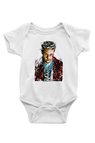 Fight Club (Tyler Durden) Baskılı Beyaz Unisex Bebek Body - Zıbın