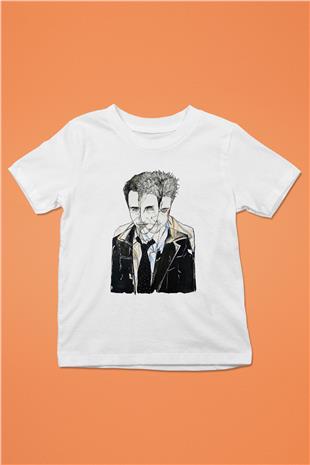 Fight Club (Tyler Durden) Baskılı Beyaz Unisex Beyaz Çocuk Tişört - Tshirt