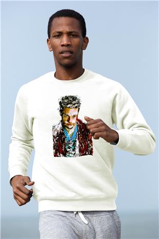 Fight Club (Tyler Durden) Baskılı Beyaz Unisex Sweatshirt