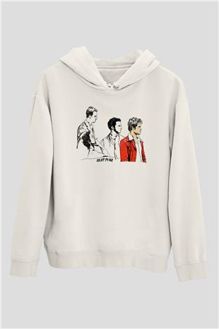 Fight Club (Tyler Durden) Baskılı Beyaz Unisex Hoodie