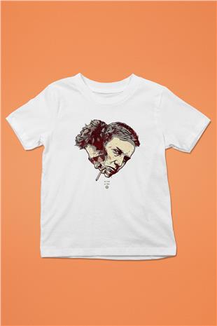 Fight Club (Tyler Durden) Baskılı Beyaz Unisex Beyaz Çocuk Tişört - Tshirt