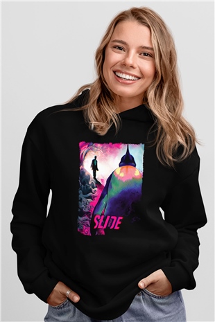 Fight Club (Tyler Durden) Baskılı Unisex Siyah Hoodie
