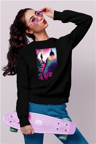 Fight Club (Tyler Durden) Baskılı Unisex Siyah Sweatshirt