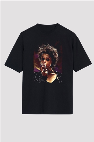 Fight Club (Tyler Durden) Baskılı Unisex Siyah Oversize Tişört - Tshirt