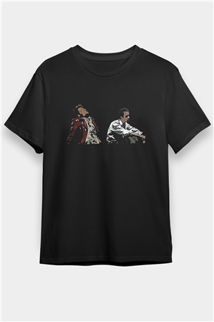 Fight Club (Tyler Durden) Baskılı Unisex Siyah Tişört - Tshirt