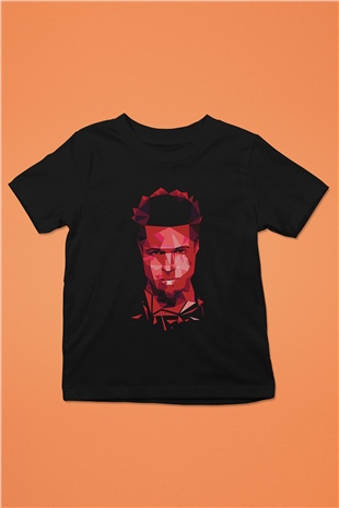 Fight Club (Tyler Durden) Baskılı Unisex Siyah Çocuk Tişört - Tshirt