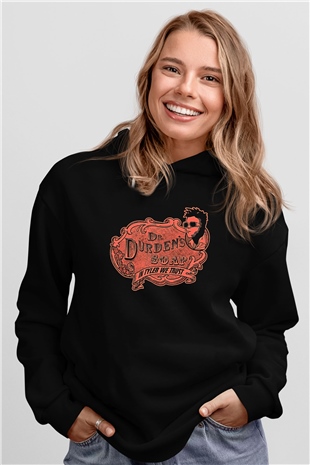 Fight Club (Tyler Durden) Baskılı Unisex Siyah Hoodie