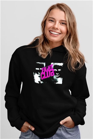 Fight Club (Tyler Durden) Baskılı Unisex Siyah Hoodie