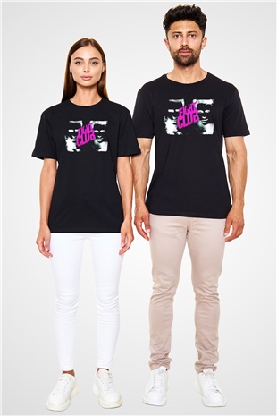 Fight Club (Tyler Durden) Baskılı Unisex Siyah Tişört - Tshirt