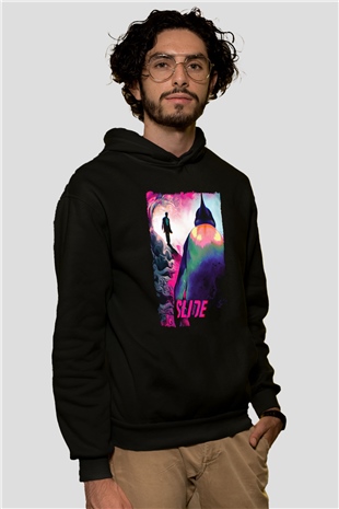 Fight Club (Tyler Durden) Baskılı Unisex Siyah Hoodie