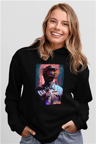 Fight Club (Tyler Durden) Baskılı Unisex Siyah Hoodie