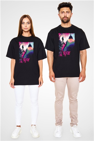Fight Club (Tyler Durden) Baskılı Unisex Siyah Oversize Tişört - Tshirt