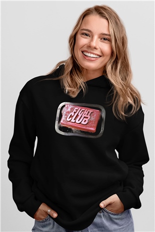 Fight Club (Tyler Durden) Baskılı Unisex Siyah Hoodie