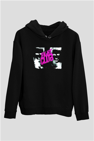 Fight Club (Tyler Durden) Baskılı Unisex Siyah Hoodie