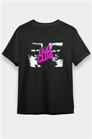Fight Club (Tyler Durden) Baskılı Unisex Siyah Tişört - Tshirt