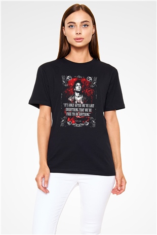 Fight Club (Tyler Durden) Baskılı Unisex Siyah Tişört - Tshirt