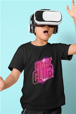 Fight Club (Tyler Durden) Baskılı Unisex Siyah Çocuk Tişört - Tshirt