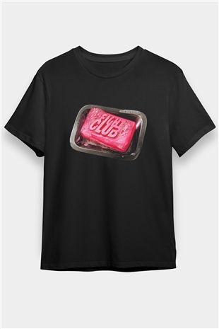 Fight Club (Tyler Durden) Baskılı Unisex Siyah Tişört - Tshirt