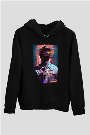 Fight Club (Tyler Durden) Baskılı Unisex Siyah Hoodie
