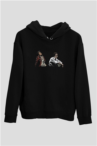 Fight Club (Tyler Durden) Baskılı Unisex Siyah Hoodie