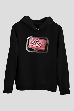 Fight Club (Tyler Durden) Baskılı Unisex Siyah Hoodie
