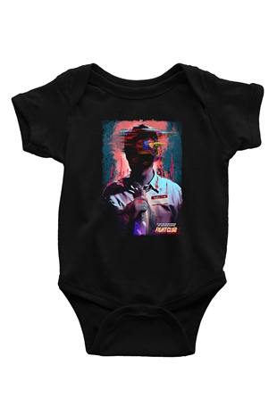Fight Club (Tyler Durden) Baskılı Unisex Siyah Bebek Body - Zıbın