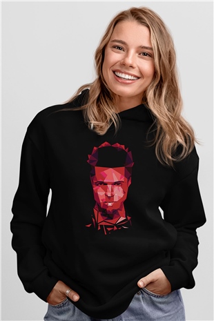 Fight Club (Tyler Durden) Baskılı Unisex Siyah Hoodie