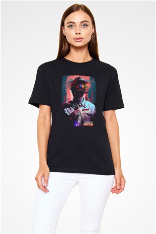 Fight Club (Tyler Durden) Baskılı Unisex Siyah Tişört - Tshirt