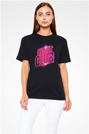 Fight Club (Tyler Durden) Baskılı Unisex Siyah Tişört - Tshirt