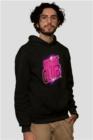 Fight Club (Tyler Durden) Baskılı Unisex Siyah Hoodie