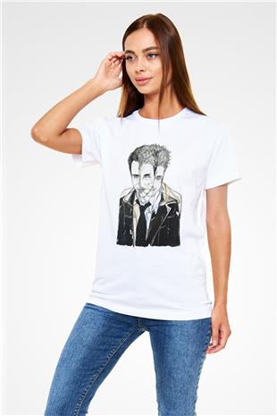 Fight Club (Tyler Durden) Unisex Baskılı Beyaz Tişört - Tshirt