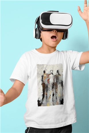 Figür Beyaz Unisex Çocuk Tişört