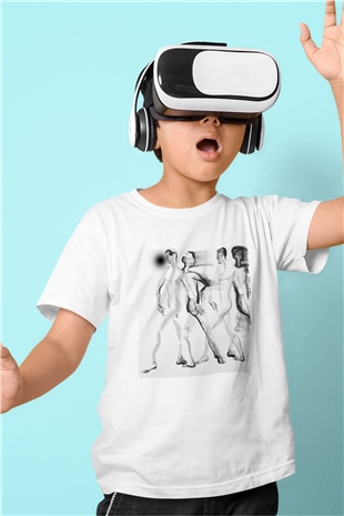 Figür Beyaz Unisex Çocuk Tişört