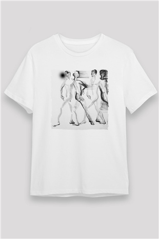 Figür Beyaz Unisex Tişört T-Shirt - TişörtFabrikası