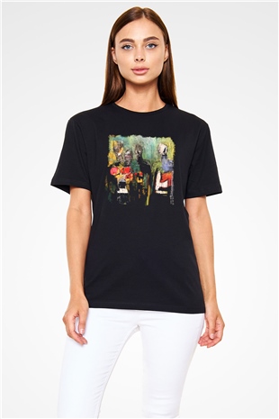 Figür Siyah Unisex Tişört T-Shirt - TişörtFabrikası