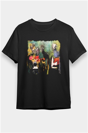 Figür Siyah Unisex Tişört T-Shirt - TişörtFabrikası