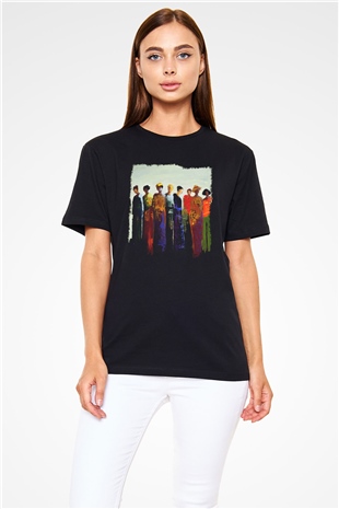 Figür Siyah Unisex Tişört T-Shirt - TişörtFabrikası