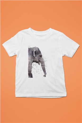 Fil Beyaz Unisex Çocuk Tişört