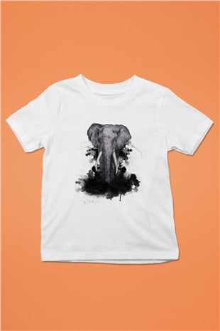 Fil Beyaz Unisex Çocuk Tişört