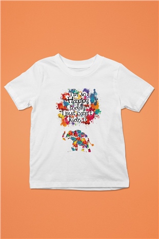 Fil Beyaz Unisex Çocuk Tişört