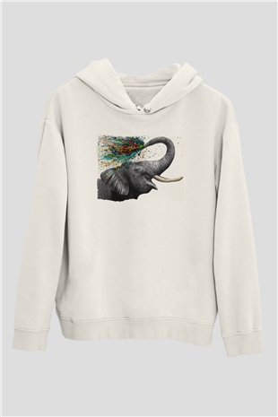 Fil Beyaz Unisex Hoodie