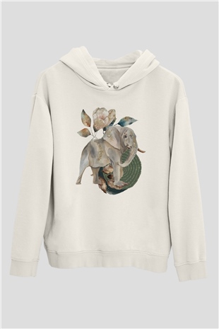 Fil Beyaz Unisex Hoodie