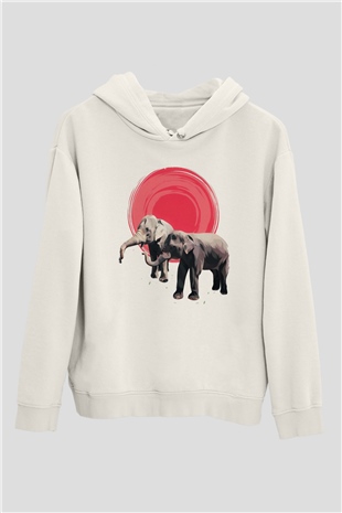 Fil Beyaz Unisex Hoodie