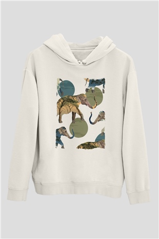 Fil Beyaz Unisex Hoodie