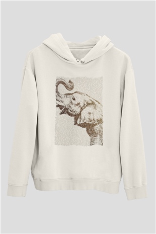 Fil Beyaz Unisex Hoodie