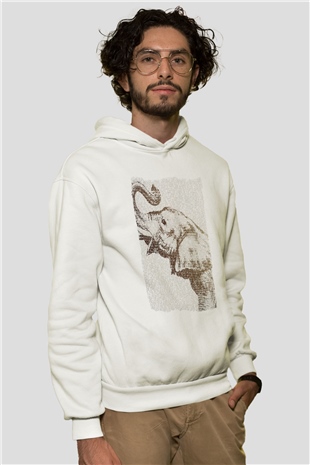 Fil Beyaz Unisex Hoodie