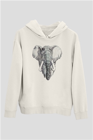 Fil Beyaz Unisex Hoodie